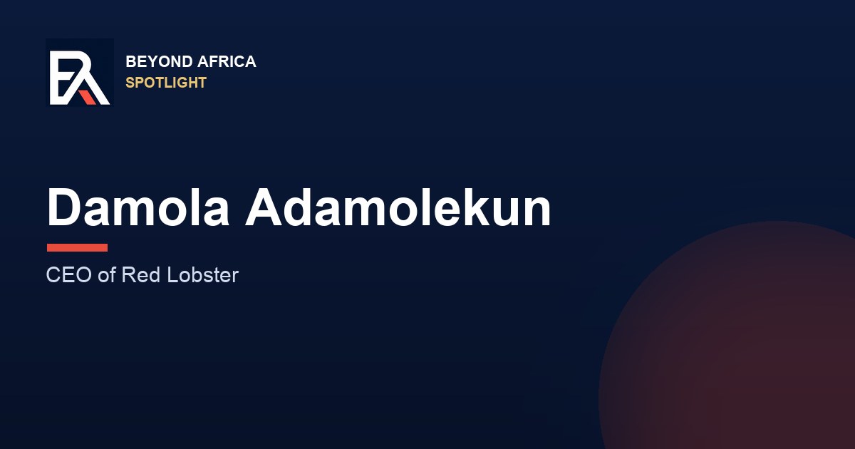 BeyondAfrica Spotlight cover, Damola Adamolekun, CEO of Red Lobster